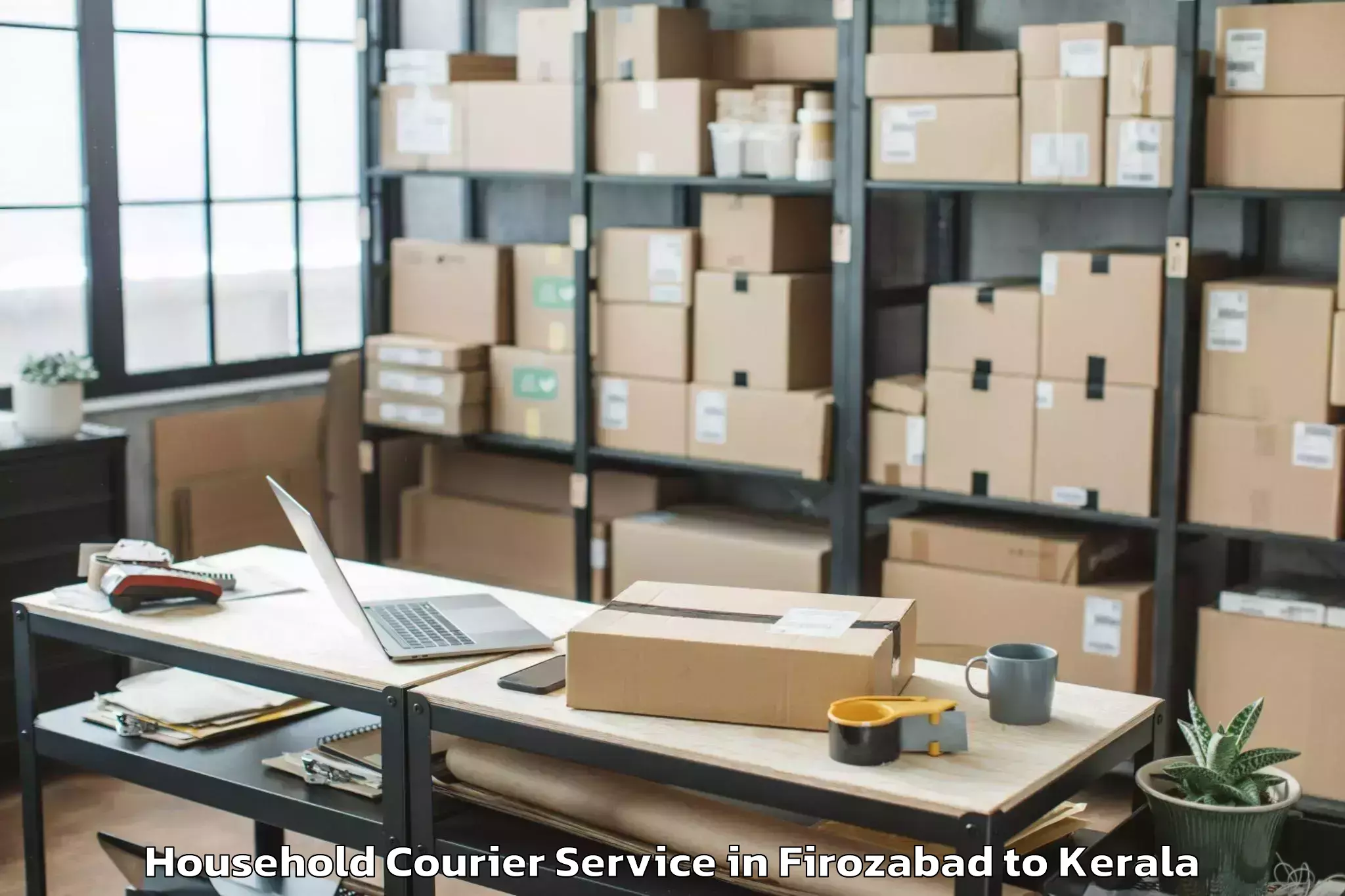 Hassle-Free Firozabad to Mall Of Joy Kottayam Household Courier